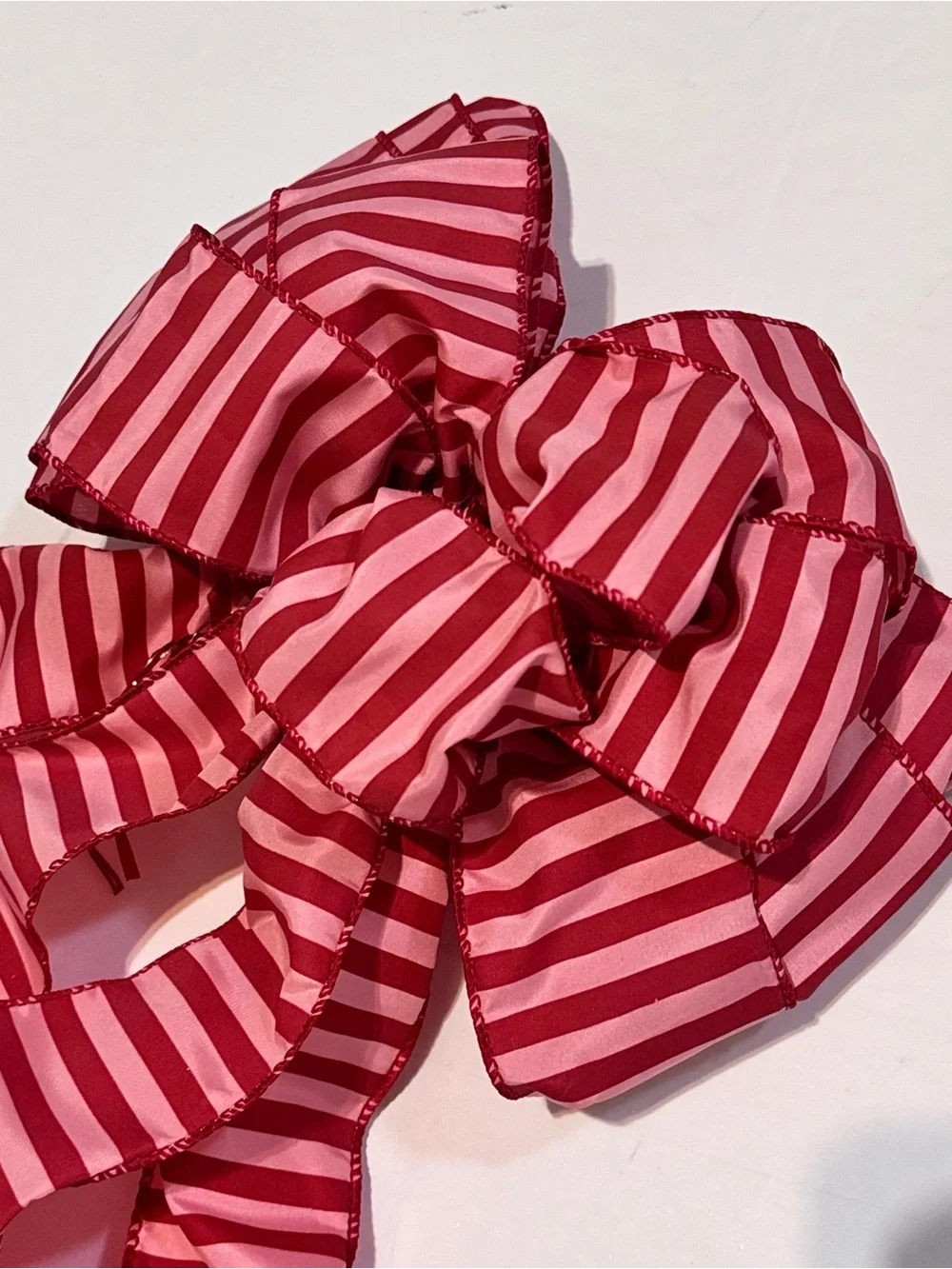 Michael’s Striped Pink and Red Decorative Bow